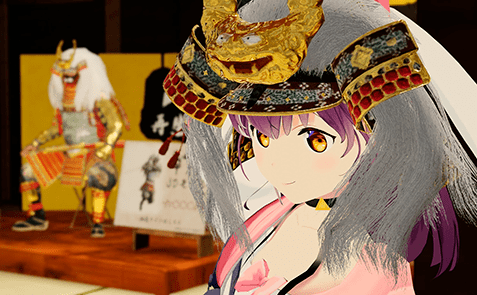 甲冑姿の「響木アオ」がSAMURAI堂の商品をご紹介